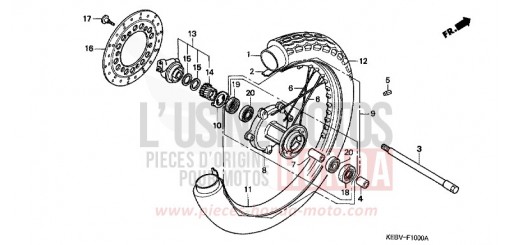 FRONT WHEEL CA125W de 1998